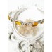 Дизайнерска диадема за бал и сватба с кристали в жълто Citrine Rose by Rosie